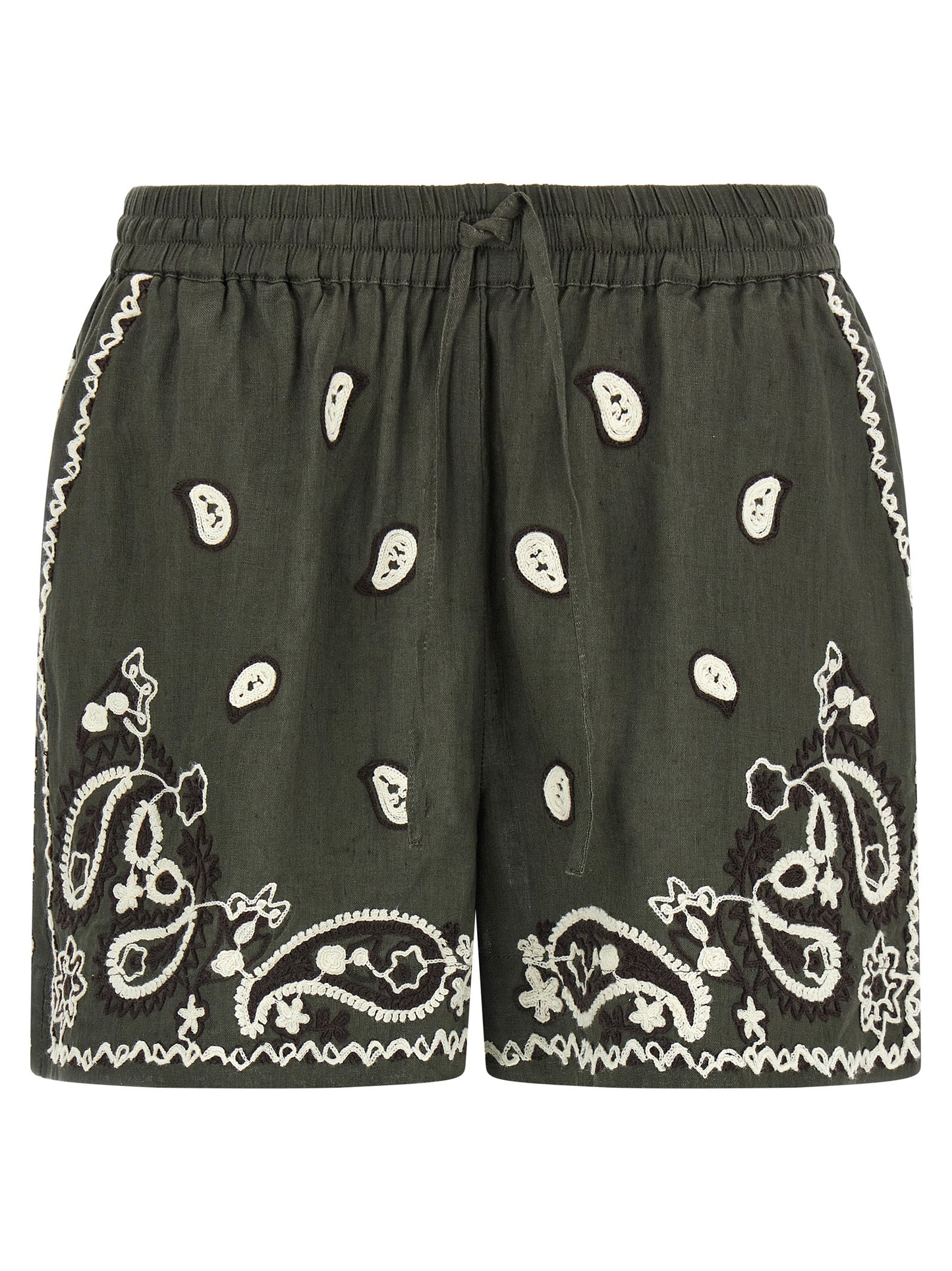 P.A.R.O.S.H. Bicolor Linen Bermuda Shorts
