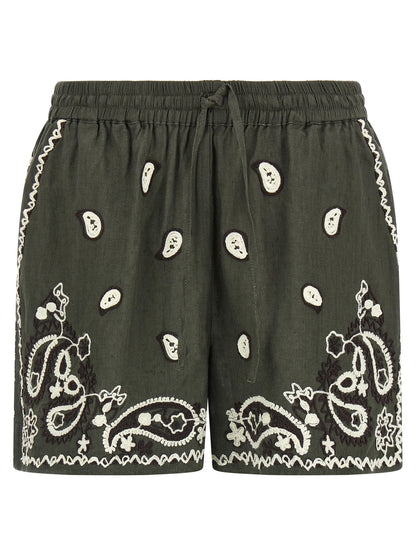 P.A.R.O.S.H. Bicolor Linen Bermuda Shorts