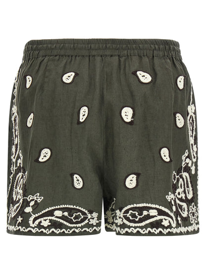 P.A.R.O.S.H. Bicolor Linen Bermuda Shorts