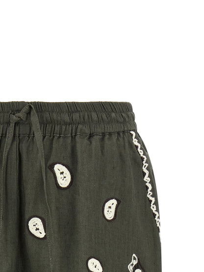 P.A.R.O.S.H. Bicolor Linen Bermuda Shorts