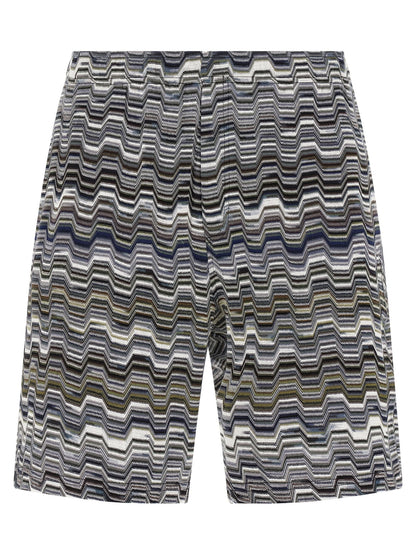 Missoni Bicolor Cotton Bermuda Shorts