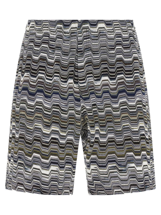 Missoni Bicolor Cotton Bermuda Shorts