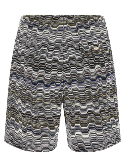 Missoni Bicolor Cotton Bermuda Shorts