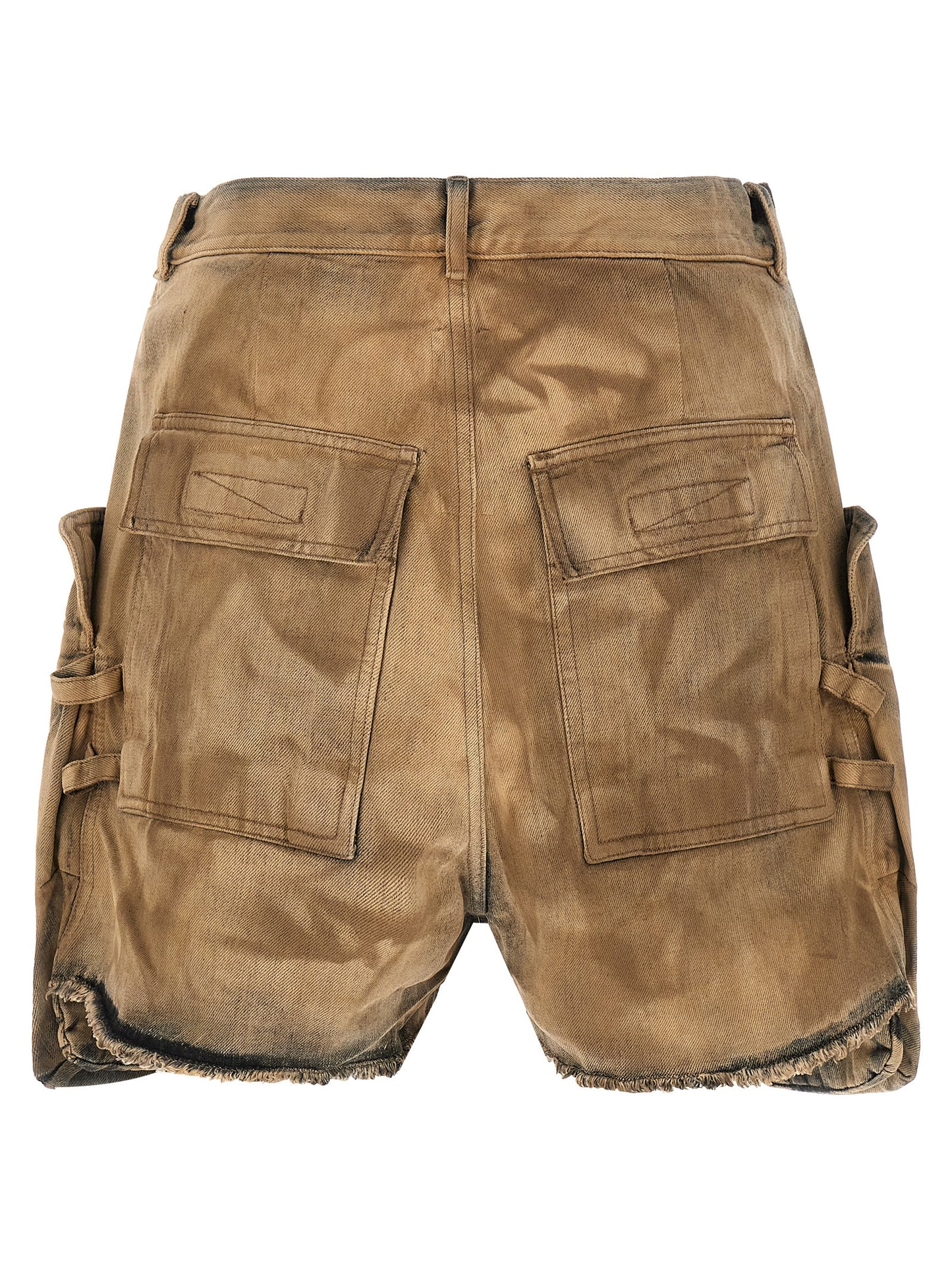 DRKSHDW Men's Wide Denim Cotton Shorts - Beige