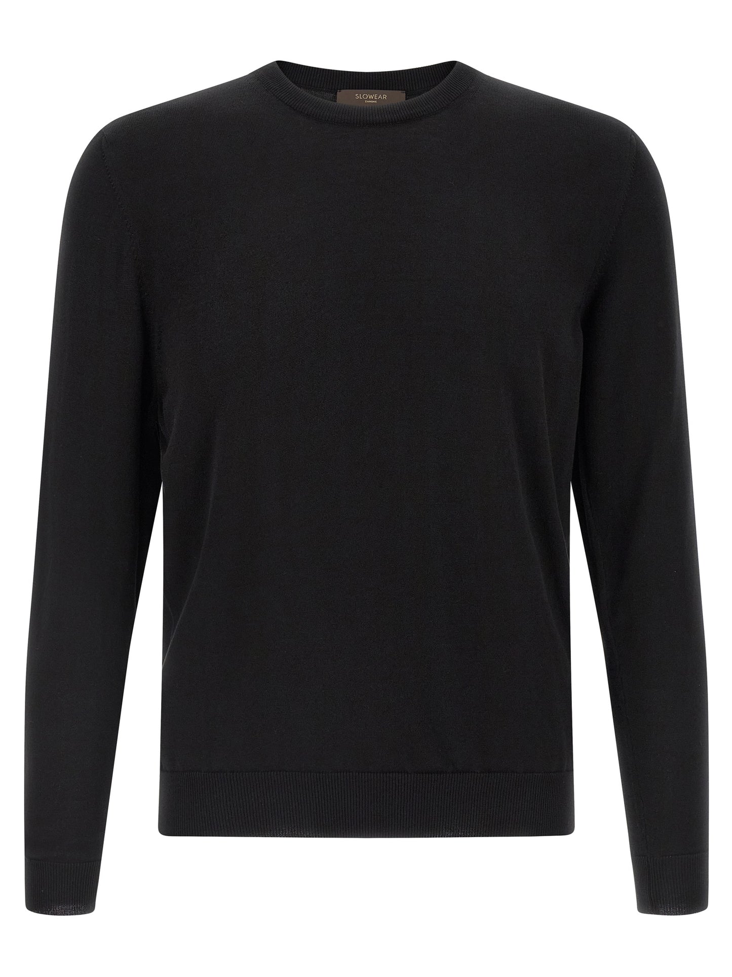 Cardigan by ZANONE for men in cotton black presents a textural silhouette, artfully finished with a textural and for a sophisticated, textural look.