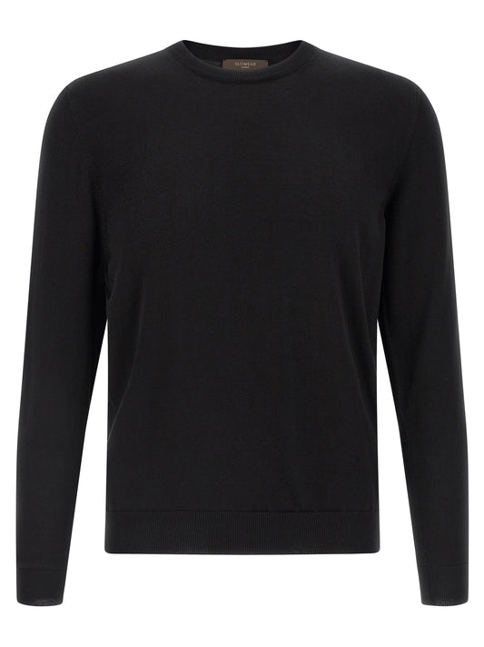 Cardigan by ZANONE for men in cotton black presents a textural silhouette, artfully finished with a textural and for a sophisticated, textural look.