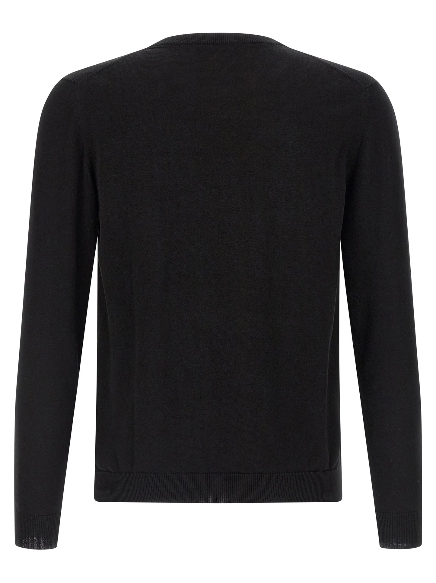 Cardigan by ZANONE for men in cotton black showcases a captivating silhouette, artfully detailed with a captivating and for a truly sophisticated captivating look.