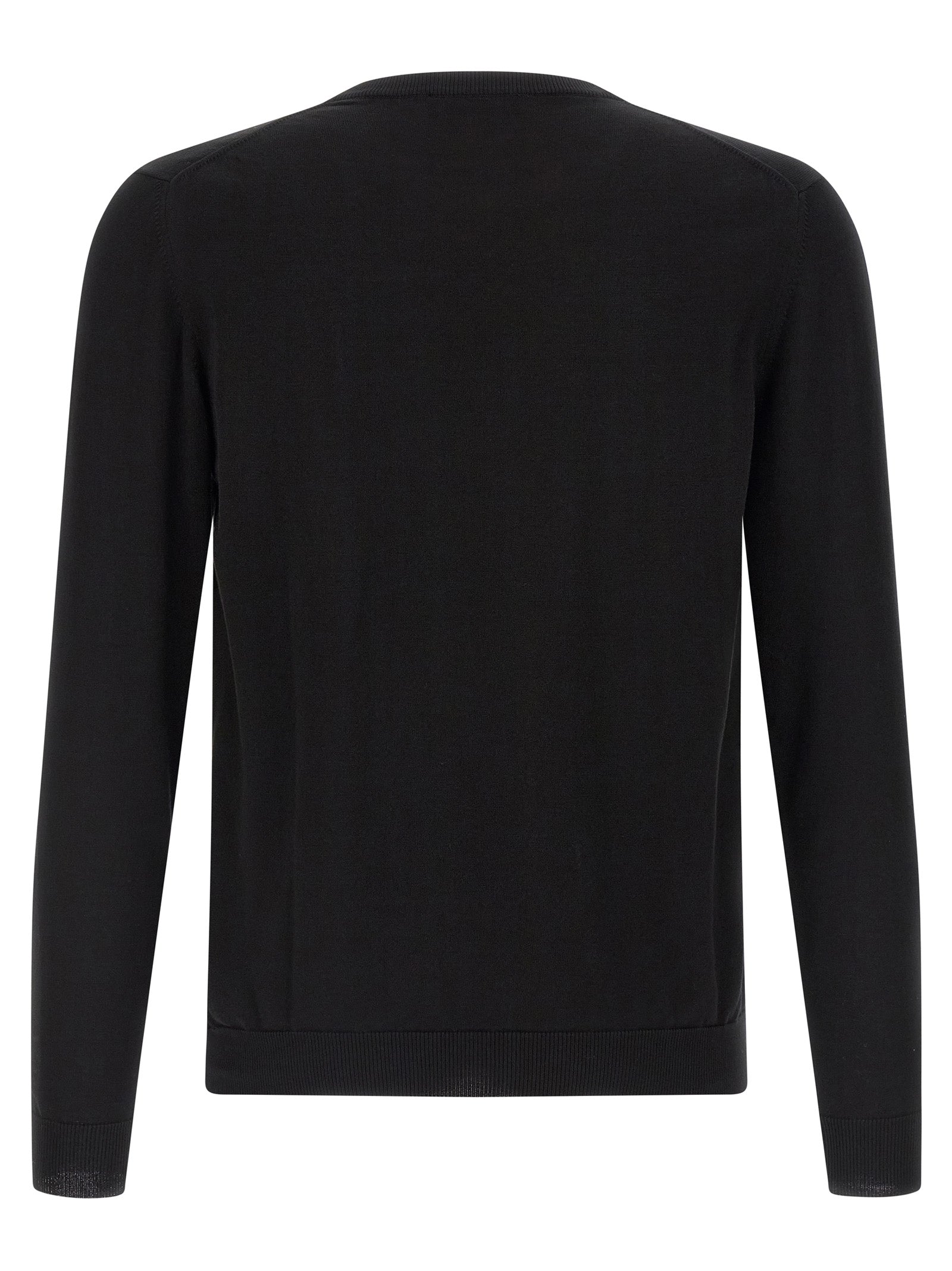 Cardigan by ZANONE for men in cotton black showcases a captivating silhouette, artfully detailed with a captivating and for a truly sophisticated captivating look.
