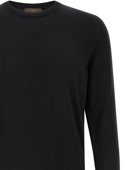 Cardigan by ZANONE for men in cotton black presents a textural silhouette, artfully finished with a textural and for a sophisticated, textural look.