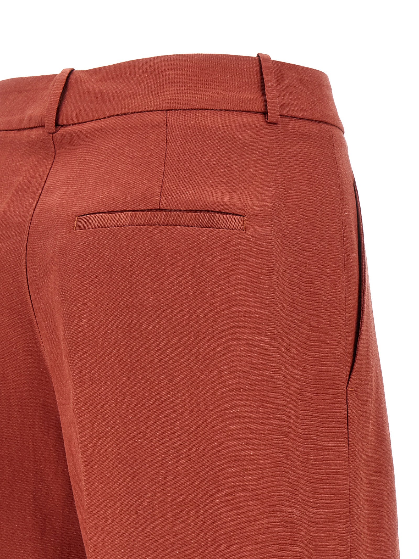 Bermuda Shorts by Peserico for women in linen & viscose multicolor & red features an tailored silhouette, showcasing a tailored wide with a short and for a sophisticated look.