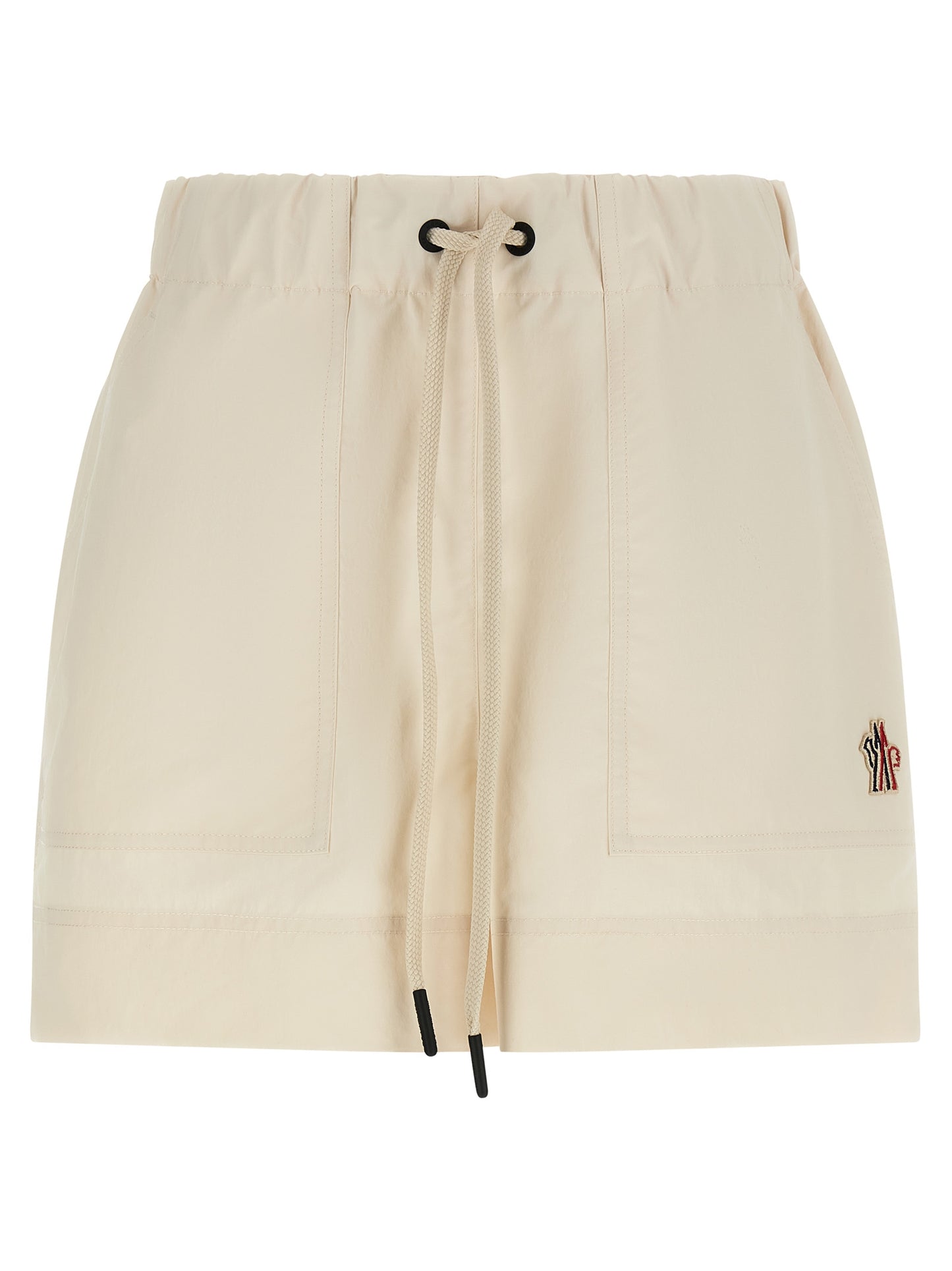 Bermuda Shorts by Moncler Grenoble for women in polyester white features an nuanced silhouette, showcasing a nuanced with a short cut and for a sophisticated, premium finish.