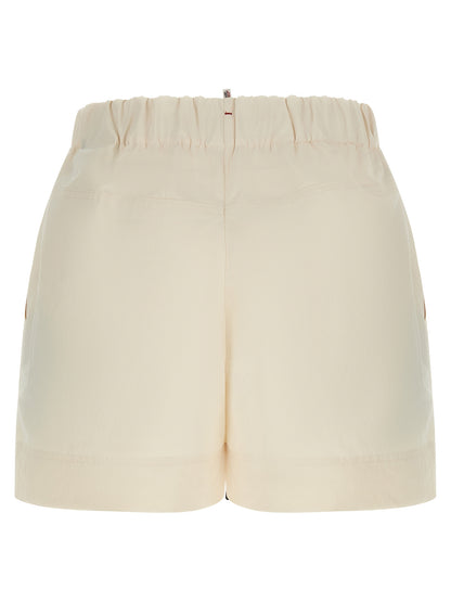 Bermuda Shorts by Moncler Grenoble for women in polyester white features a sartorial silhouette, showcasing a sartorial and short with a sophisticated for a sartorial look.