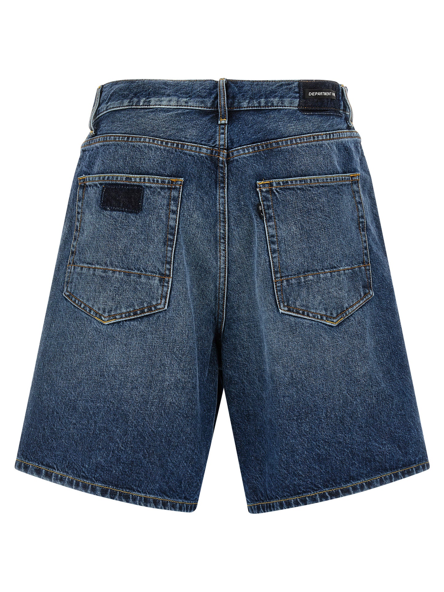 Department 5 Men's Wide Denim Cotton Shorts - Blue