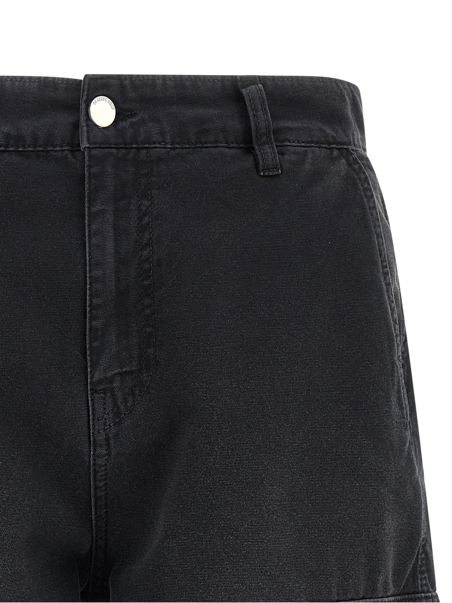 Denim Shorts by 44 Label Group for men in denim cotton black, signature & print presents a utilitarian silhouette, showcasing a utilitarian wide with a short and .