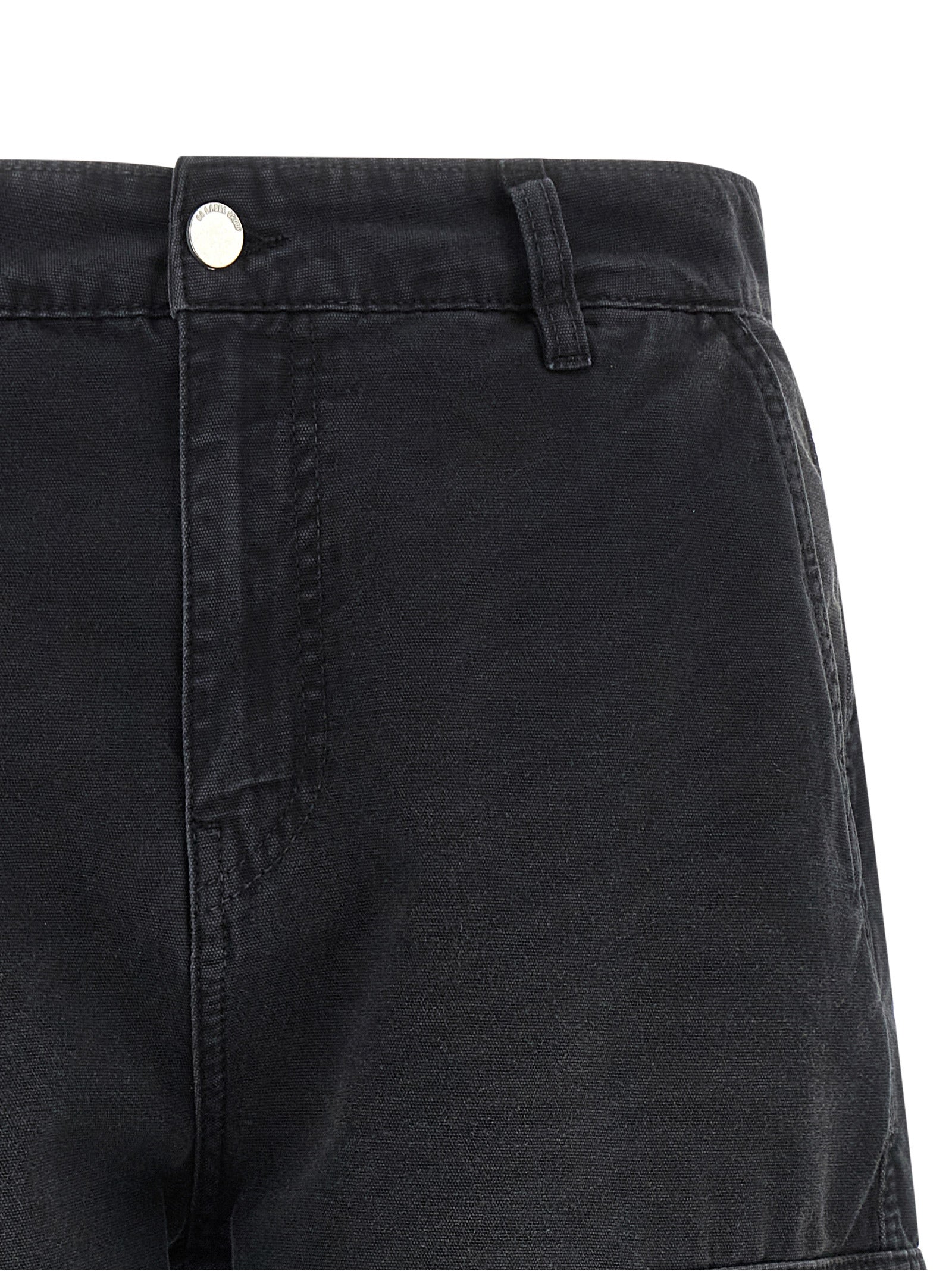 Denim Shorts by 44 Label Group for men in denim cotton black, signature & print presents a utilitarian silhouette, showcasing a utilitarian wide with a short and .