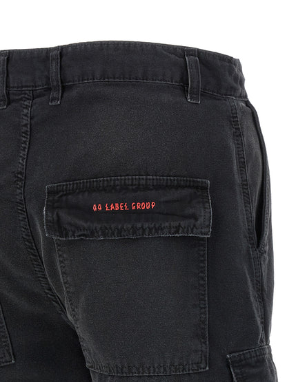 Denim Shorts by 44 Label Group for men in denim cotton black, signature & print features an effortlessly on trend silhouette, showcasing a effortlessly on trend wide and short cut with a comfortable for a refined look.