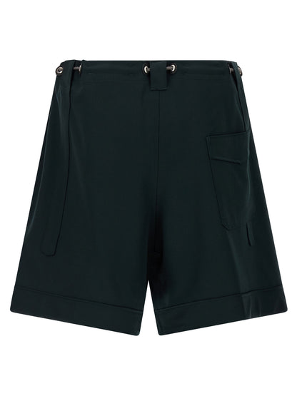 Bermuda Shorts by Kiko Kostadinov for men in virgin wool bicolour & green presents a sleek silhouette, featuring a sleek with a refined short and a sophisticated .