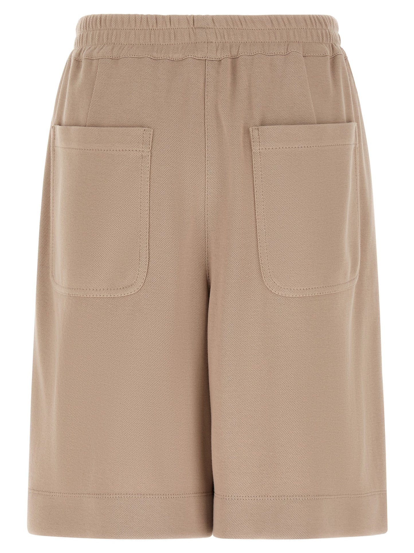 Brunello Cucinelli Women's Polyamide Cotton Satin Bermuda Shorts - Brown