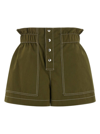 Marni Marni Women's Polyamide Cotton Bermuda Shorts - Bicolour Green