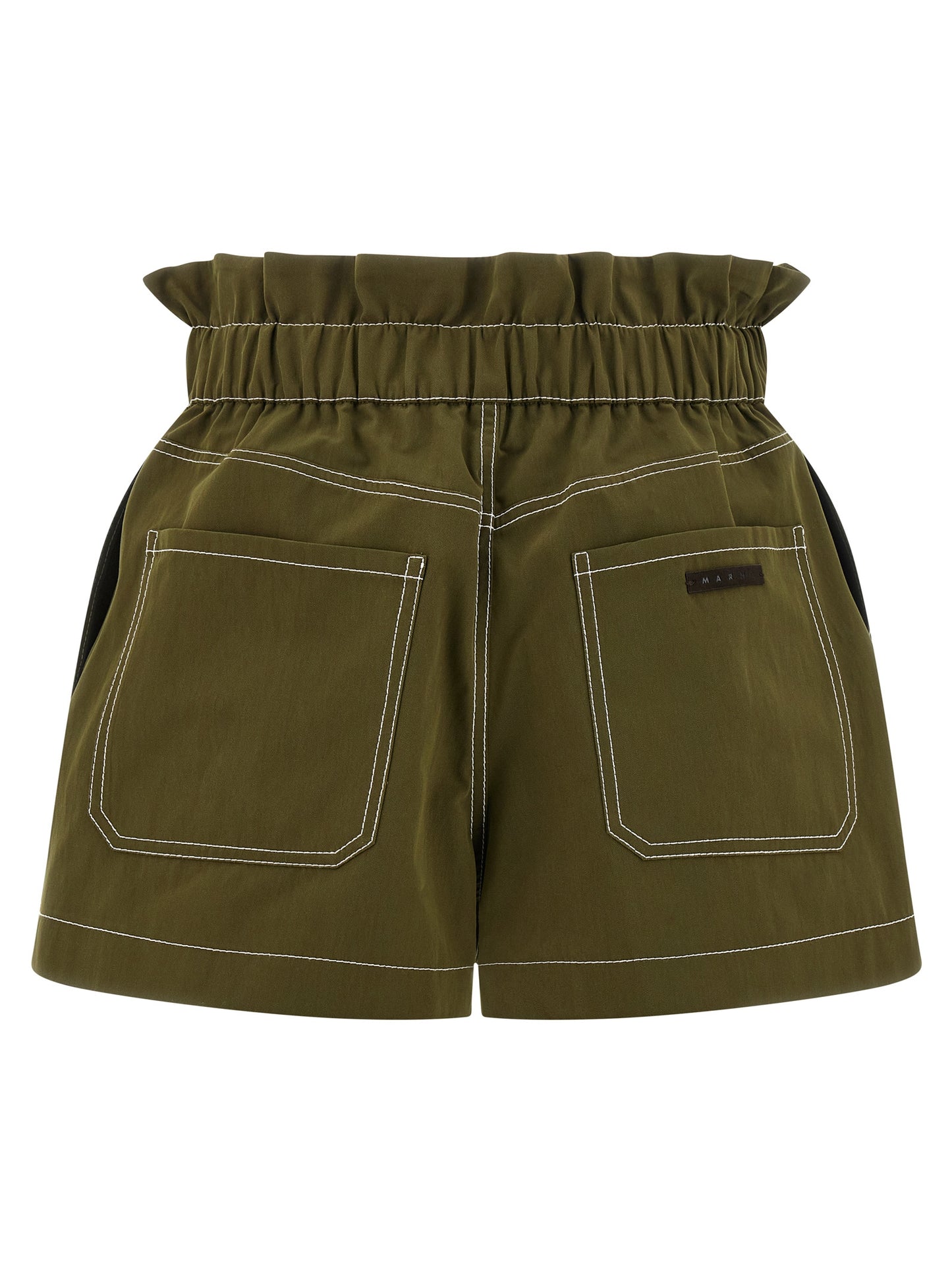 Marni Marni Women's Polyamide Cotton Bermuda Shorts - Bicolour Green