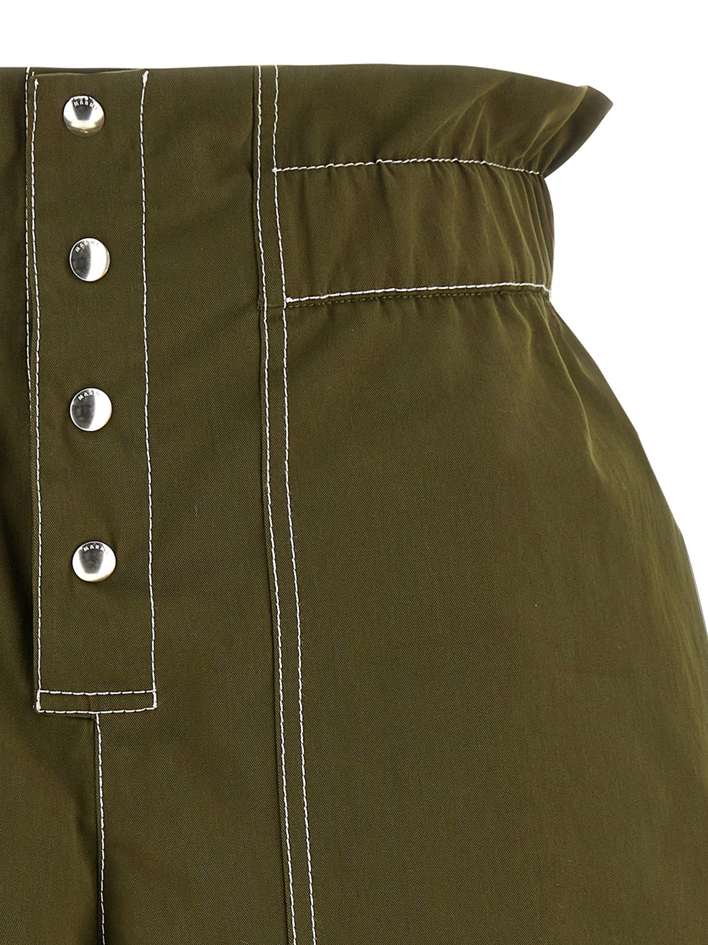 Marni Marni Women's Polyamide Cotton Bermuda Shorts - Bicolour Green