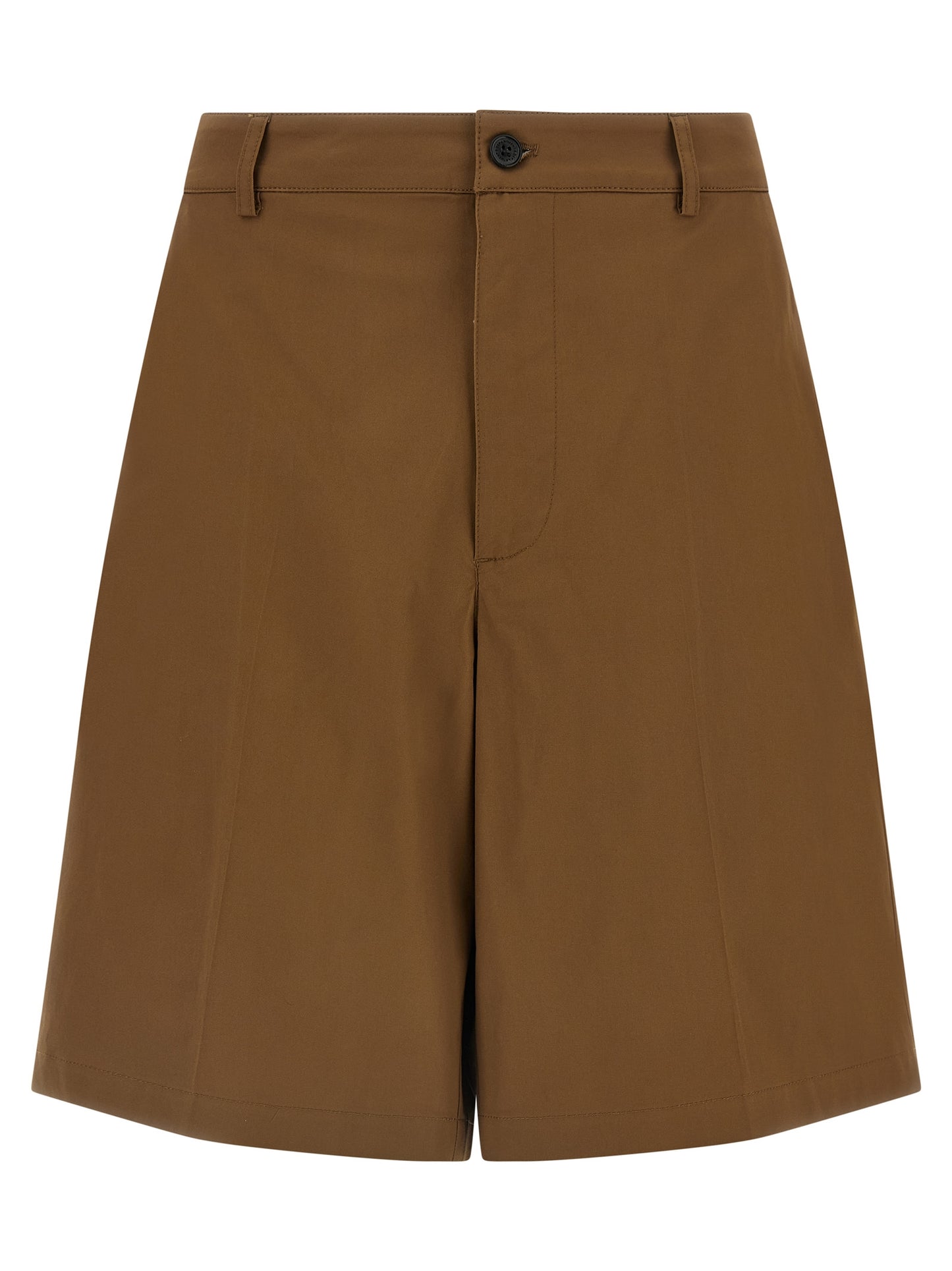 Bermuda Shorts by Department 5 for men in stretch cotton brown & signature features an tailored silhouette, showcasing a tailored wide with a short and for a sophisticated look.