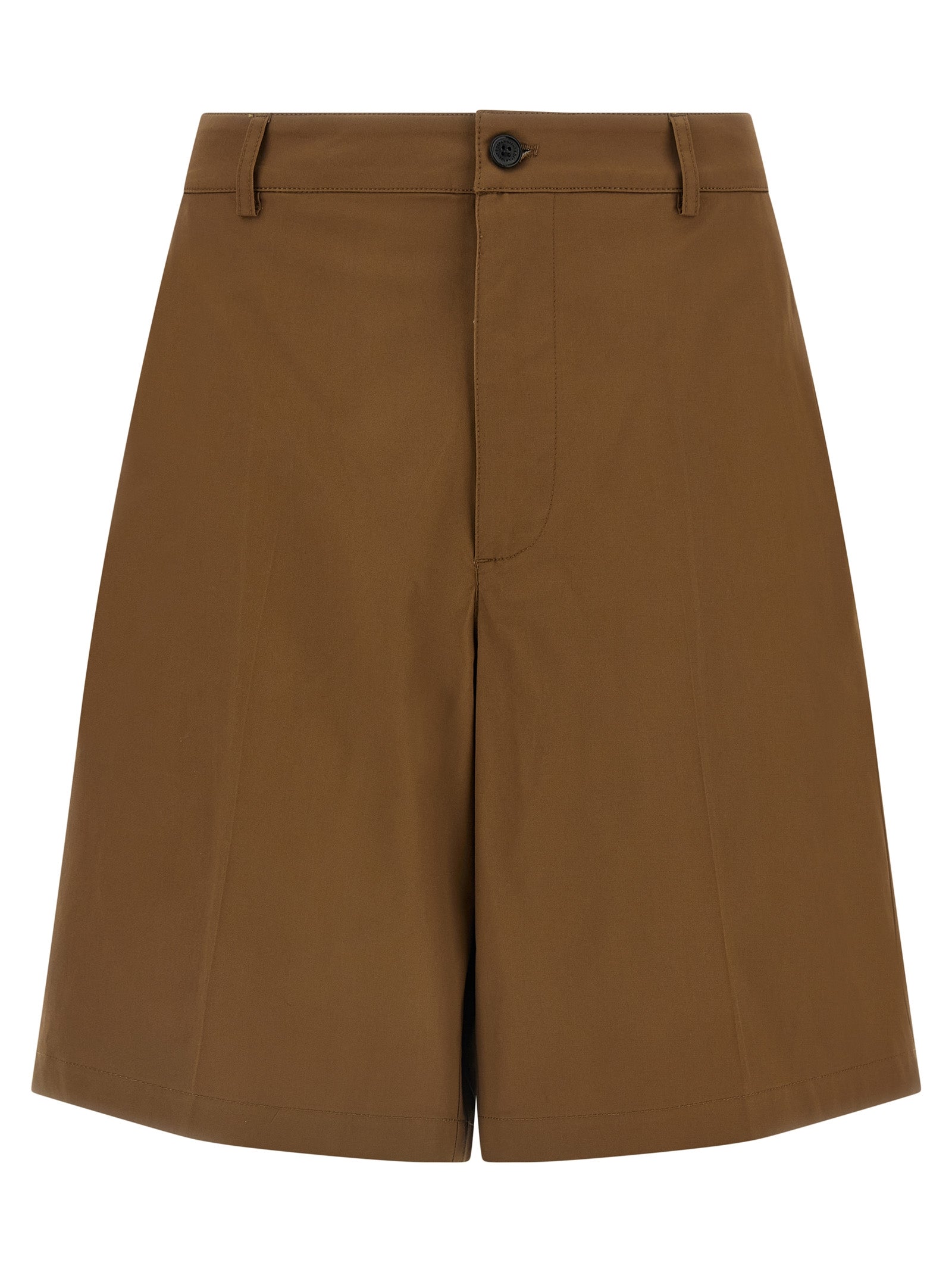 Bermuda Shorts by Department 5 for men in stretch cotton brown & signature features an tailored silhouette, showcasing a tailored wide with a short and for a sophisticated look.