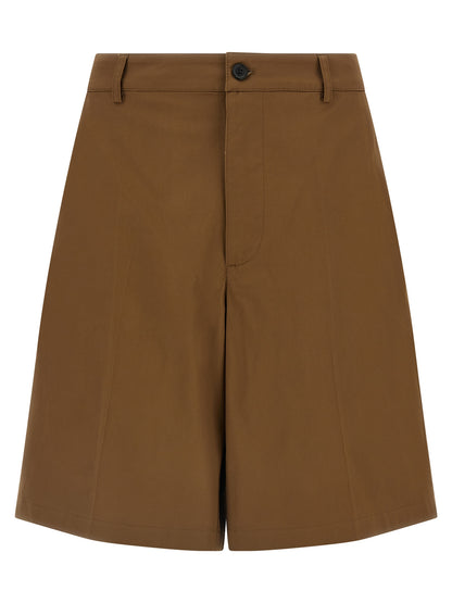 Bermuda Shorts by Department 5 for men in stretch cotton brown & signature features an tailored silhouette, showcasing a tailored wide with a short and for a sophisticated look.