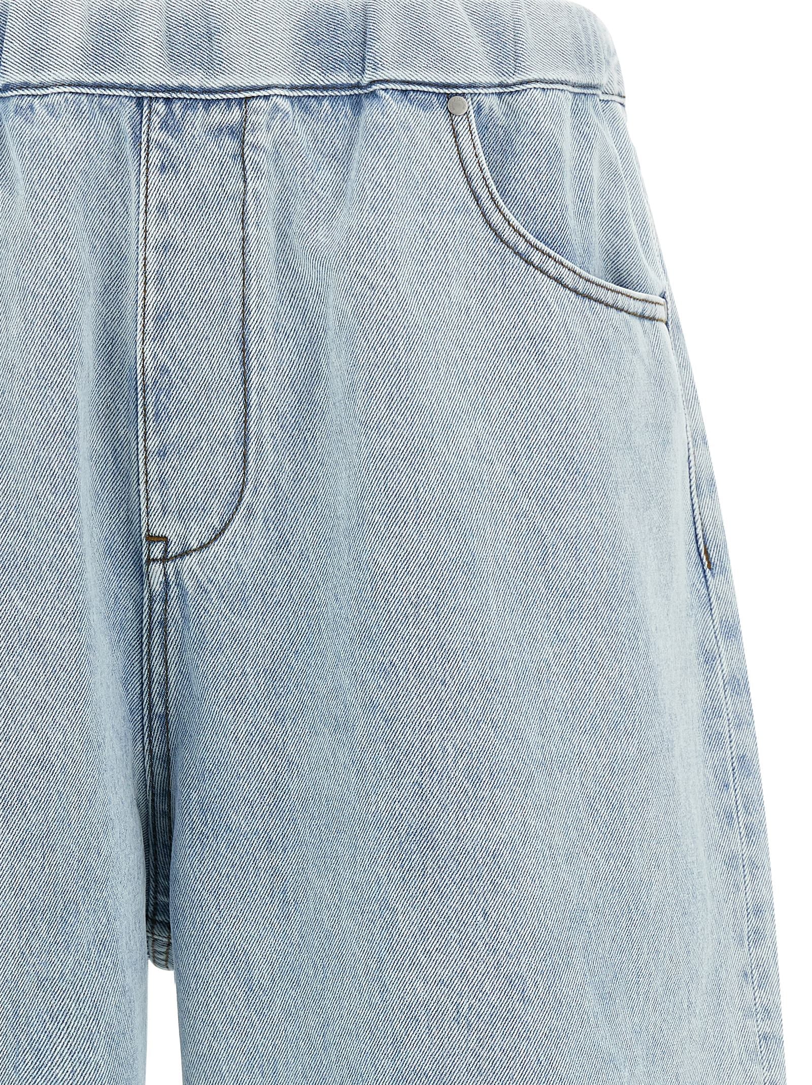Denim Shorts by Entire Studios for men in denim cotton light-blue presents a utilitarian silhouette, showcasing a utilitarian relaxed-fit & wide with a short and .