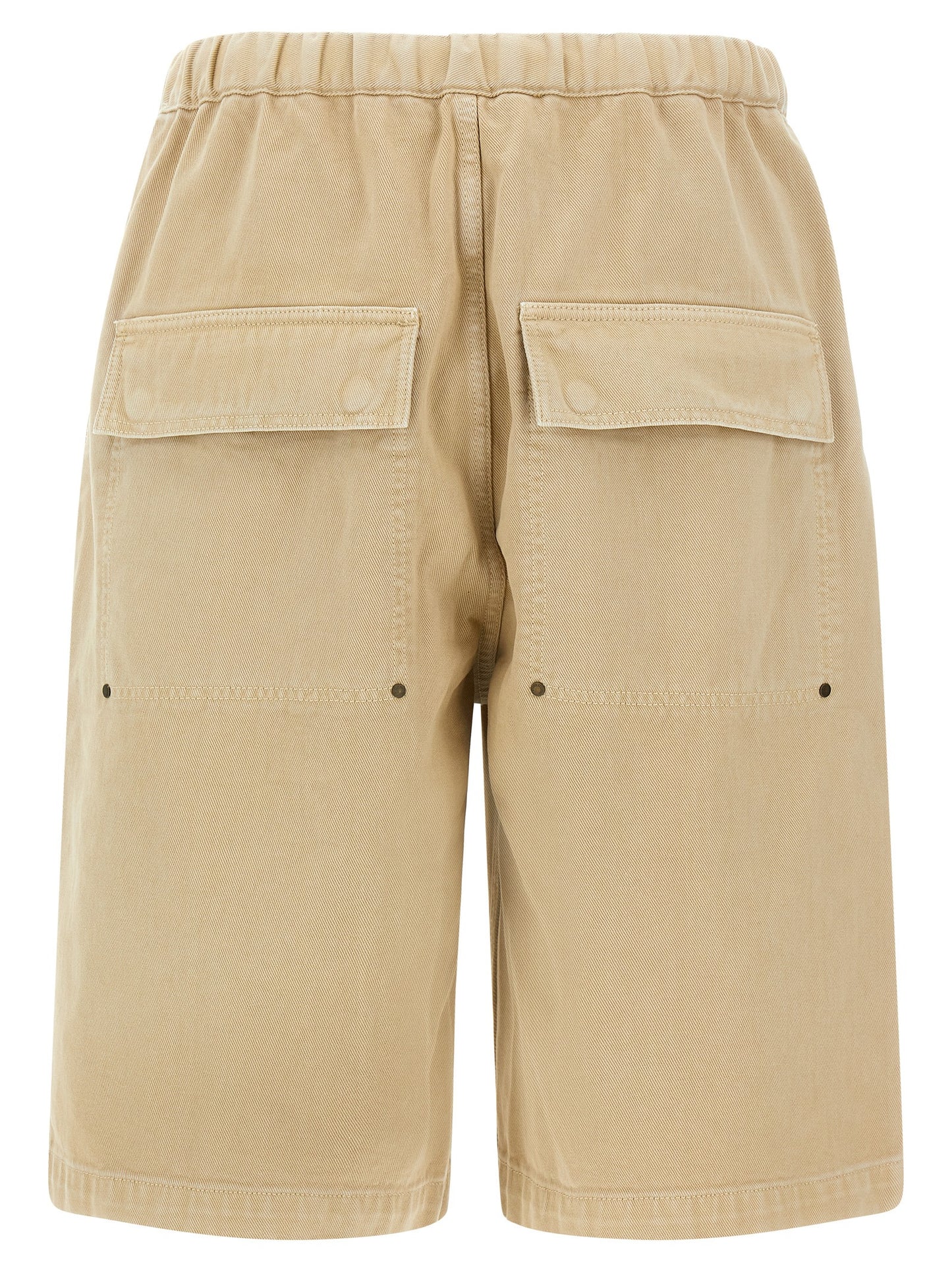 Bermuda Shorts by Entire Studios for men in cotton canvas beige presents a sleek silhouette, featuring a sleek wide with a refined short and a sophisticated .