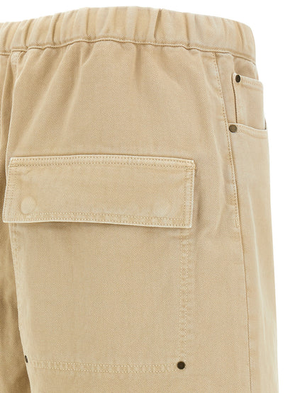 Bermuda Shorts by Entire Studios for men in cotton canvas beige features an nuanced silhouette, showcasing a nuanced wide with a short cut and for a sophisticated, premium finish.
