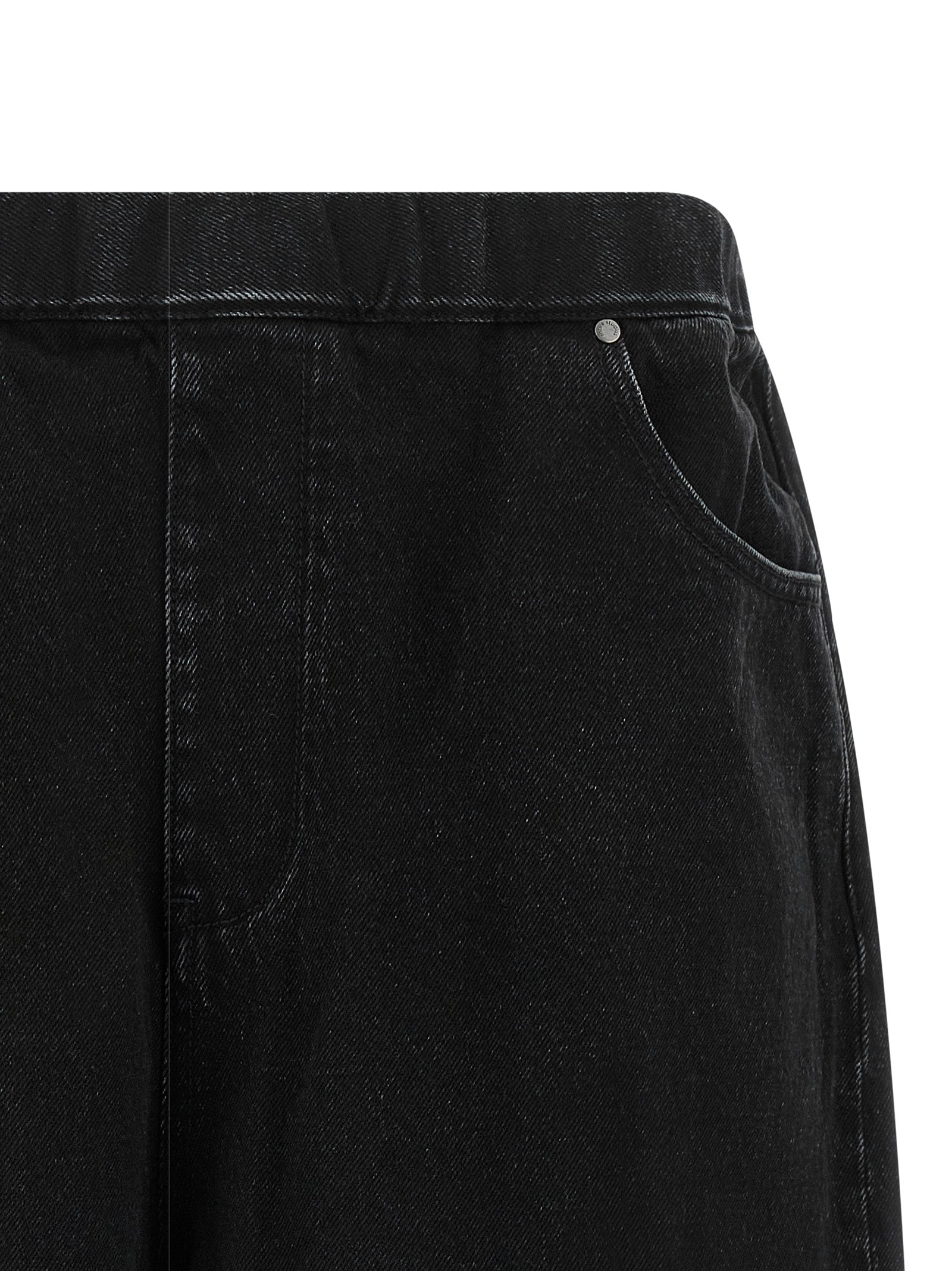 Denim Shorts by Entire Studios for men in denim cotton black presents a contemporary silhouette, featuring a contemporary wide and short with a contemporary for a sophisticated summer look.