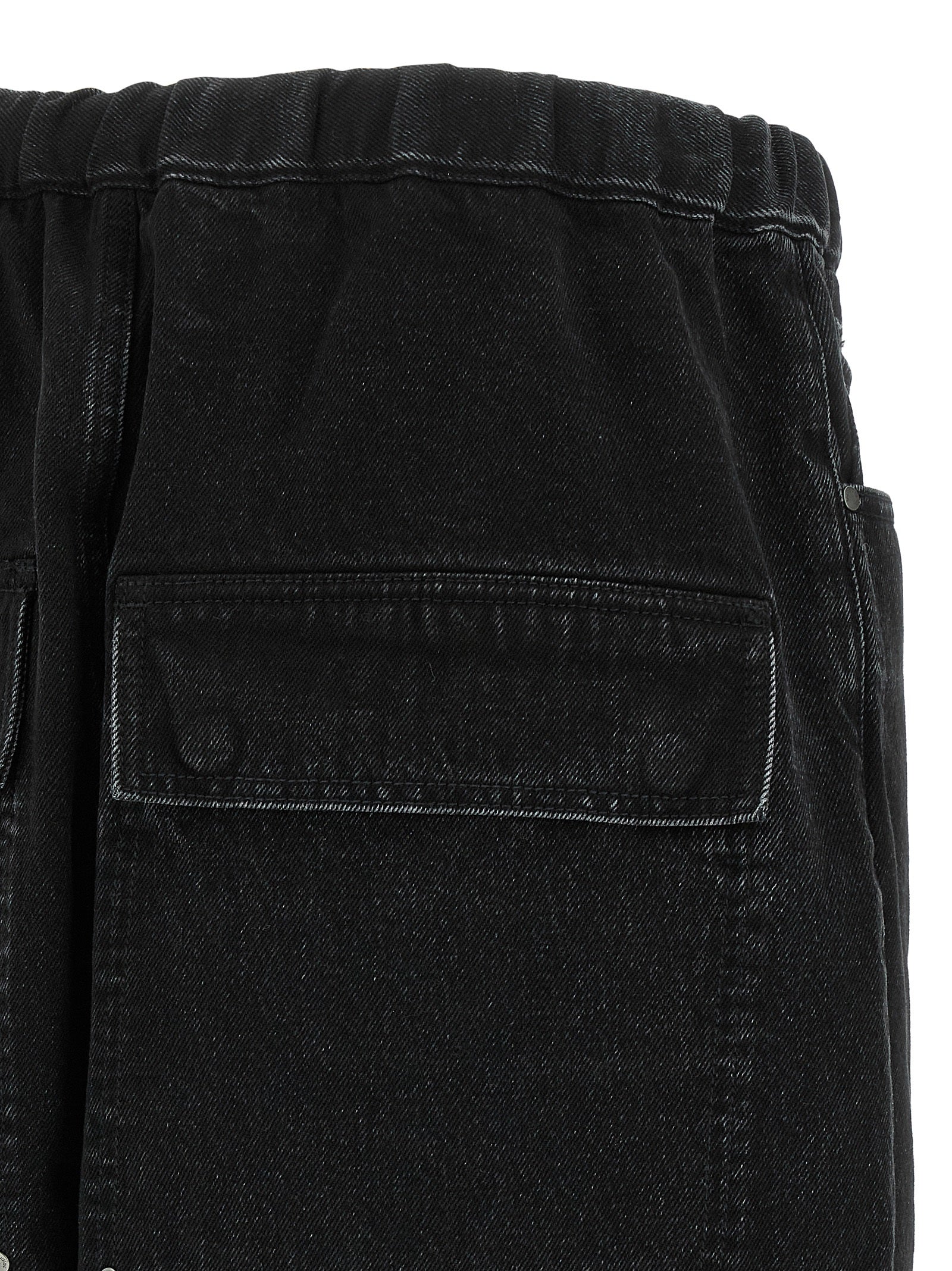 Denim Shorts by Entire Studios for men in denim cotton black features an unrivaled comfort wide and short with an unrivaled comfort .