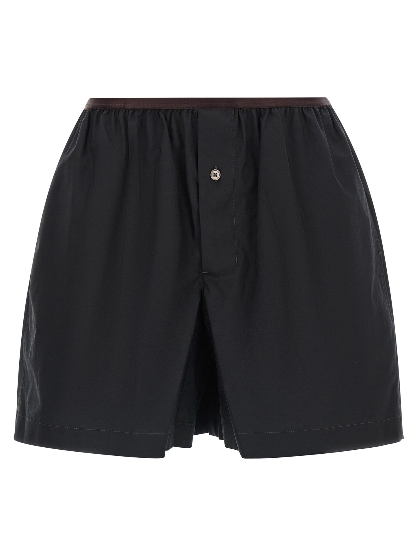 Bermuda Shorts by Lemaire for women in cotton & silk gray presents a sleek silhouette, featuring a sleek wide with a refined short and a sophisticated .