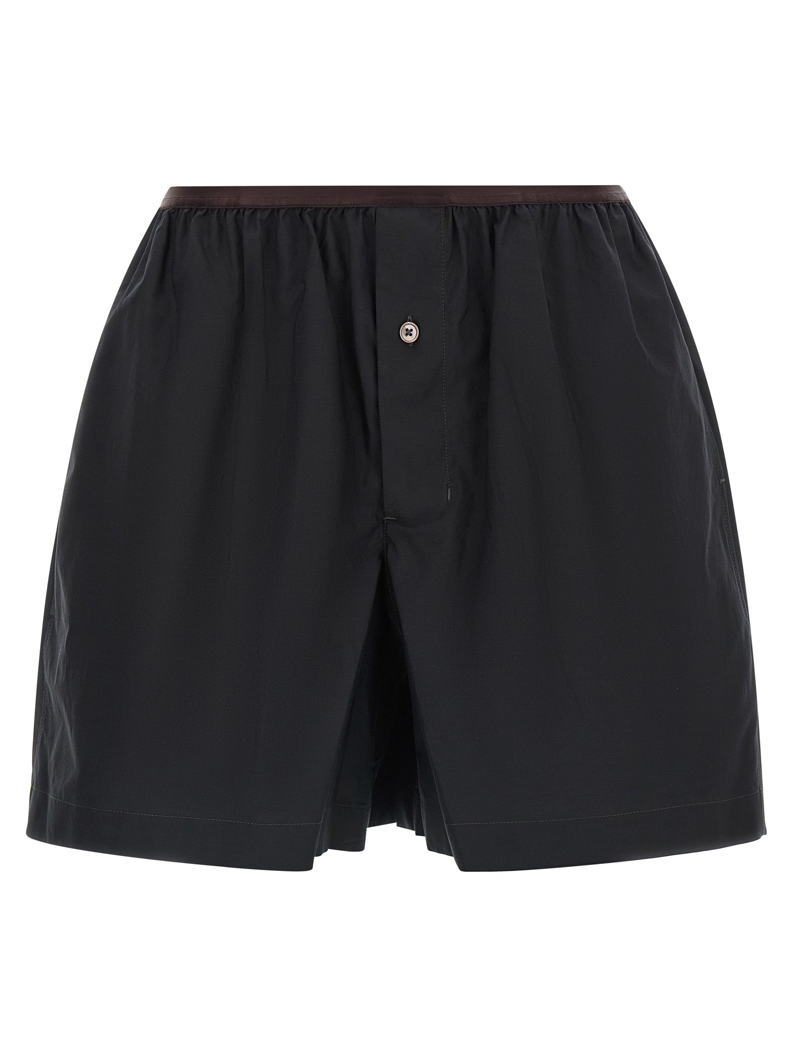 Bermuda Shorts by Lemaire for women in cotton & silk gray presents a sleek silhouette, featuring a sleek wide with a refined short and a sophisticated .