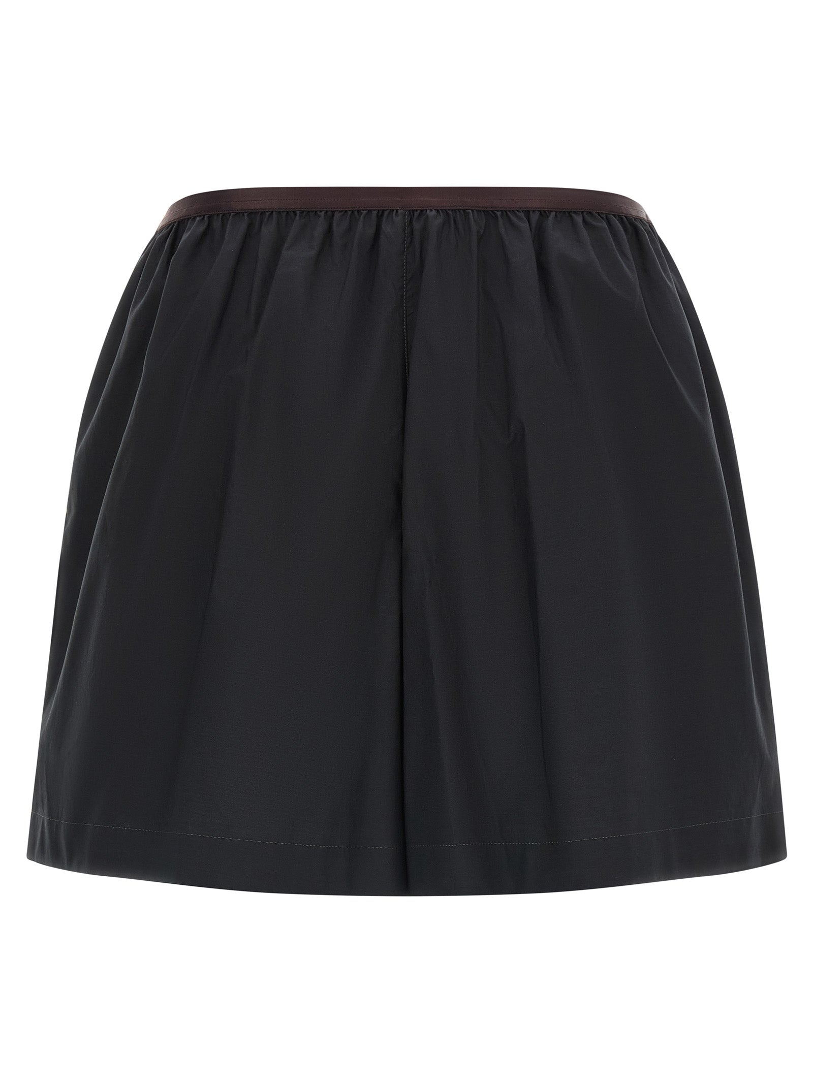 Bermuda Shorts by Lemaire for women in cotton & silk gray features an tailored silhouette, showcasing a tailored wide with a short and for a sophisticated look.