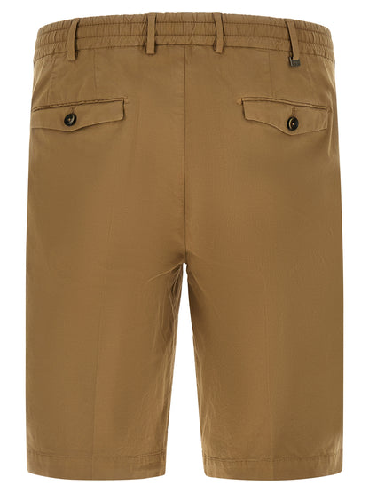 Bermuda Shorts by PT Torino for men in stretch cotton beige features an nuanced silhouette, showcasing a nuanced relaxed-fit with a short cut and mid rise for a sophisticated, premium finish.