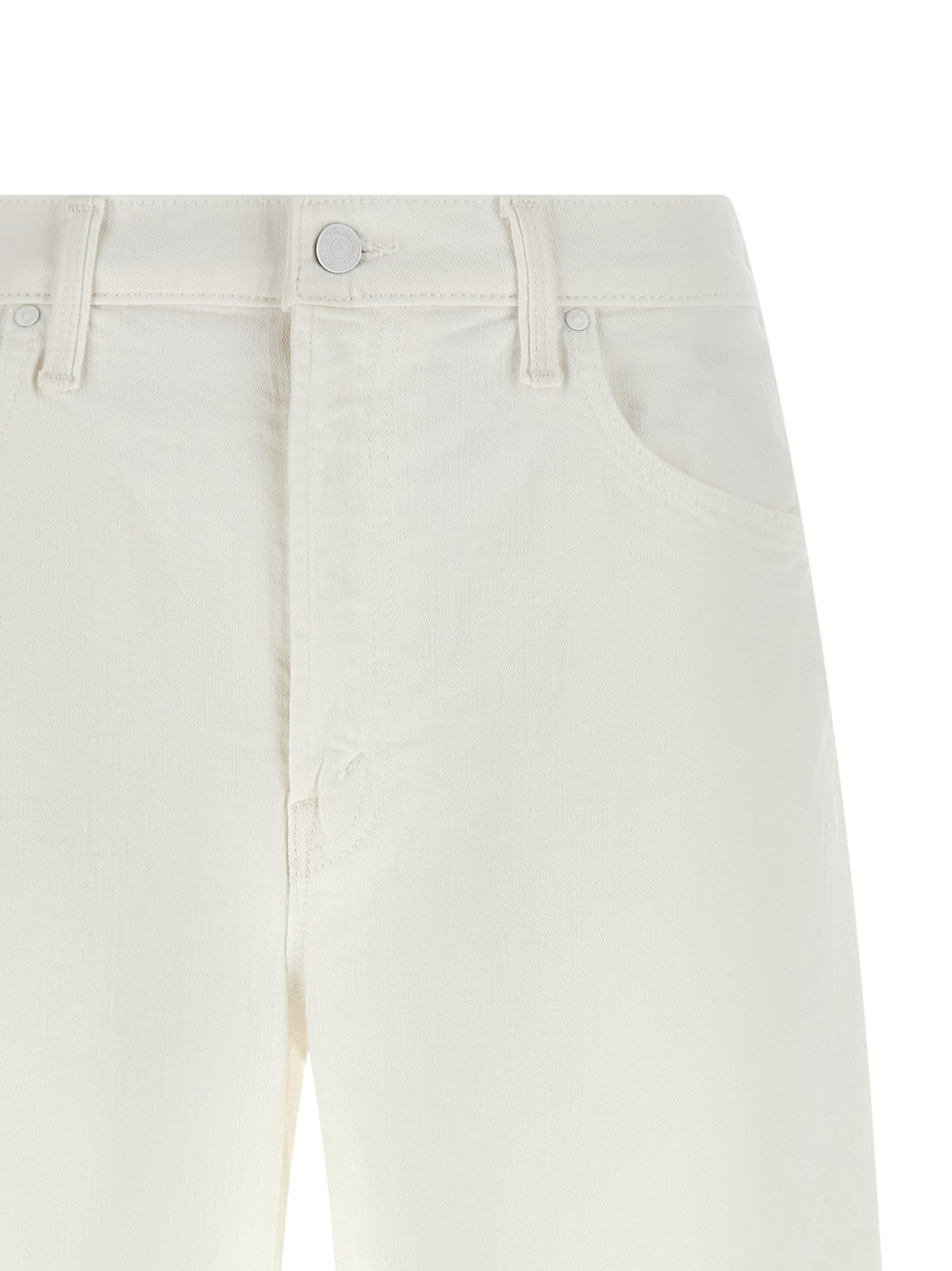 Denim Shorts by Mother Denim for women in stretch denim cotton white features an stylish wide with a short and high rise, showcasing an stylish silhouette for a premium, high-fashion look.
