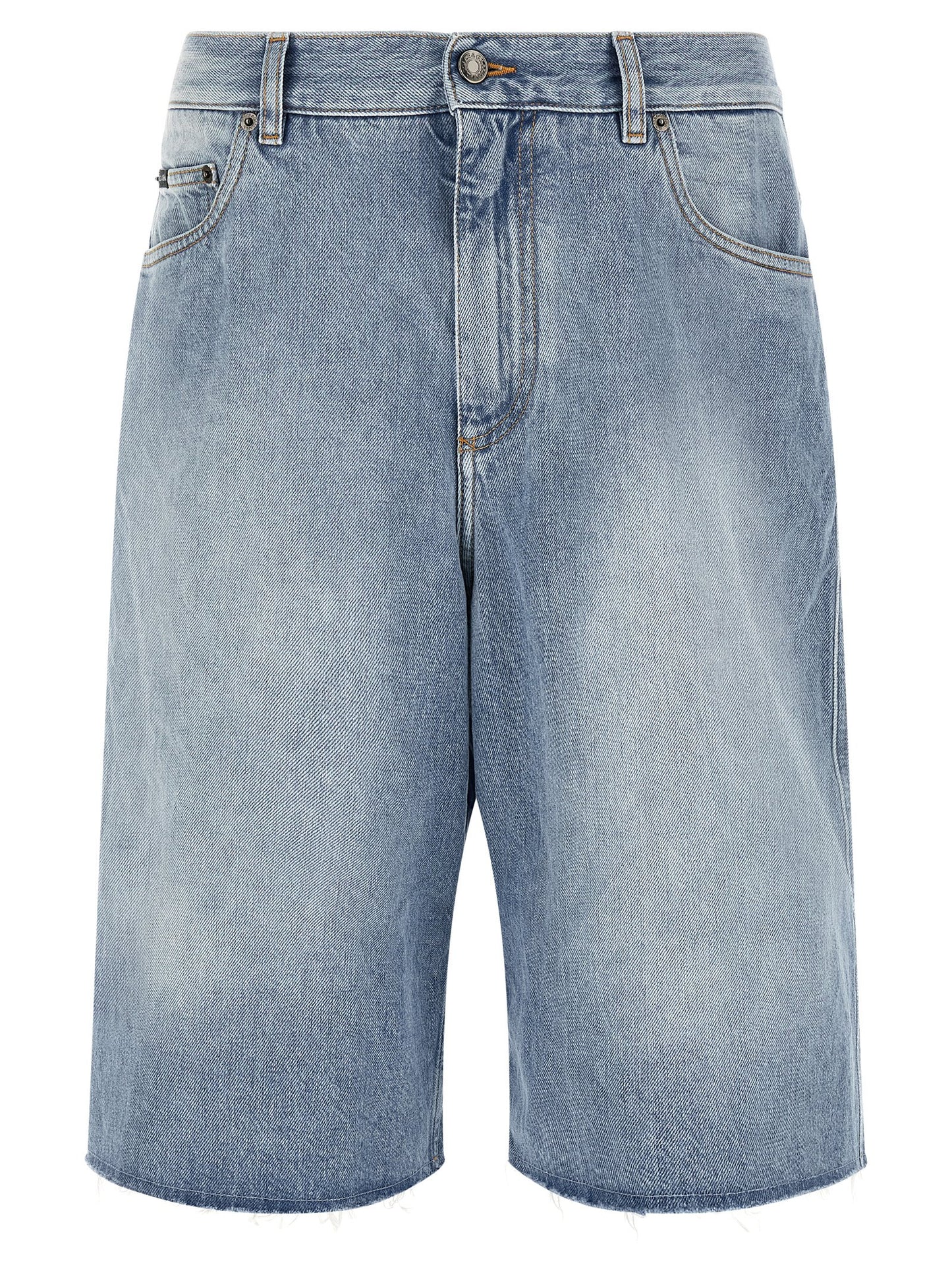 Denim Shorts by Dolce & Gabbana for men in denim cotton light-blue features an effortlessly on trend silhouette, showcasing a effortlessly on trend wide and short cut with a comfortable for a refined look.