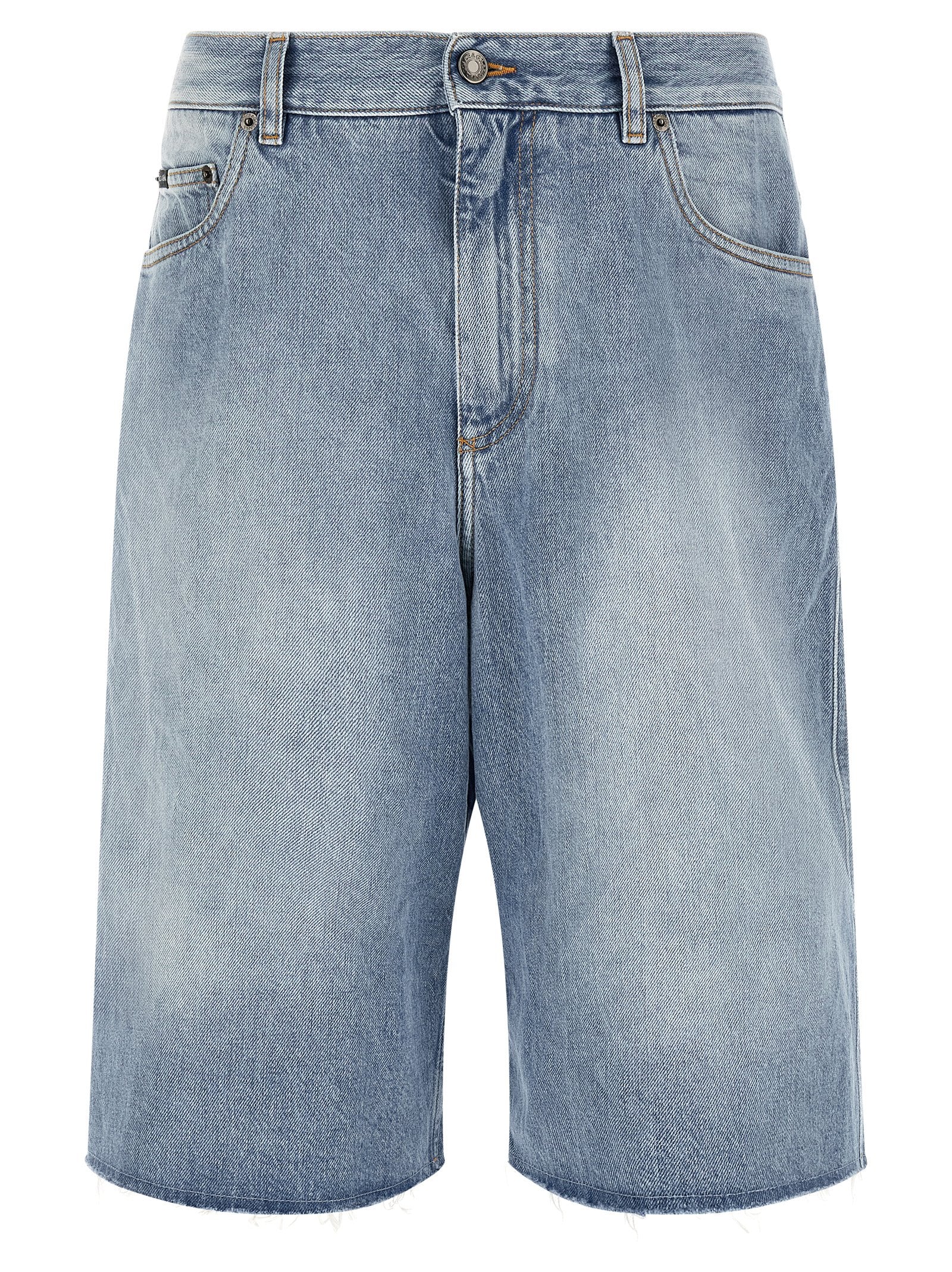 Denim Shorts by Dolce & Gabbana for men in denim cotton light-blue features an effortlessly on trend silhouette, showcasing a effortlessly on trend wide and short cut with a comfortable for a refined look.