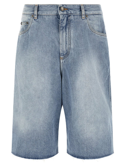 Denim Shorts by Dolce & Gabbana for men in denim cotton light-blue features an effortlessly on trend silhouette, showcasing a effortlessly on trend wide and short cut with a comfortable for a refined look.