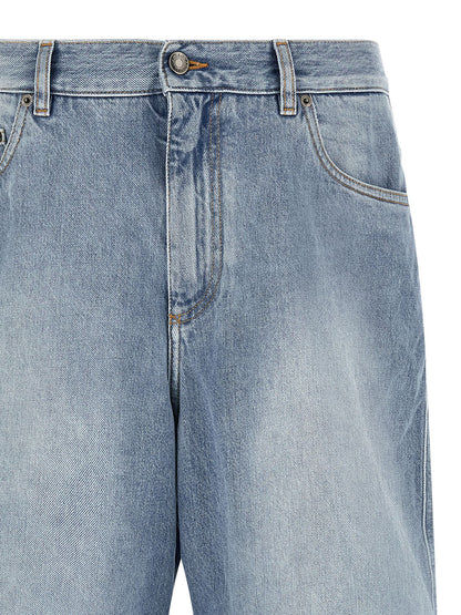 Denim Shorts by Dolce & Gabbana for men in denim cotton light-blue presents a contemporary silhouette, featuring a contemporary wide and short with a contemporary for a sophisticated summer look.