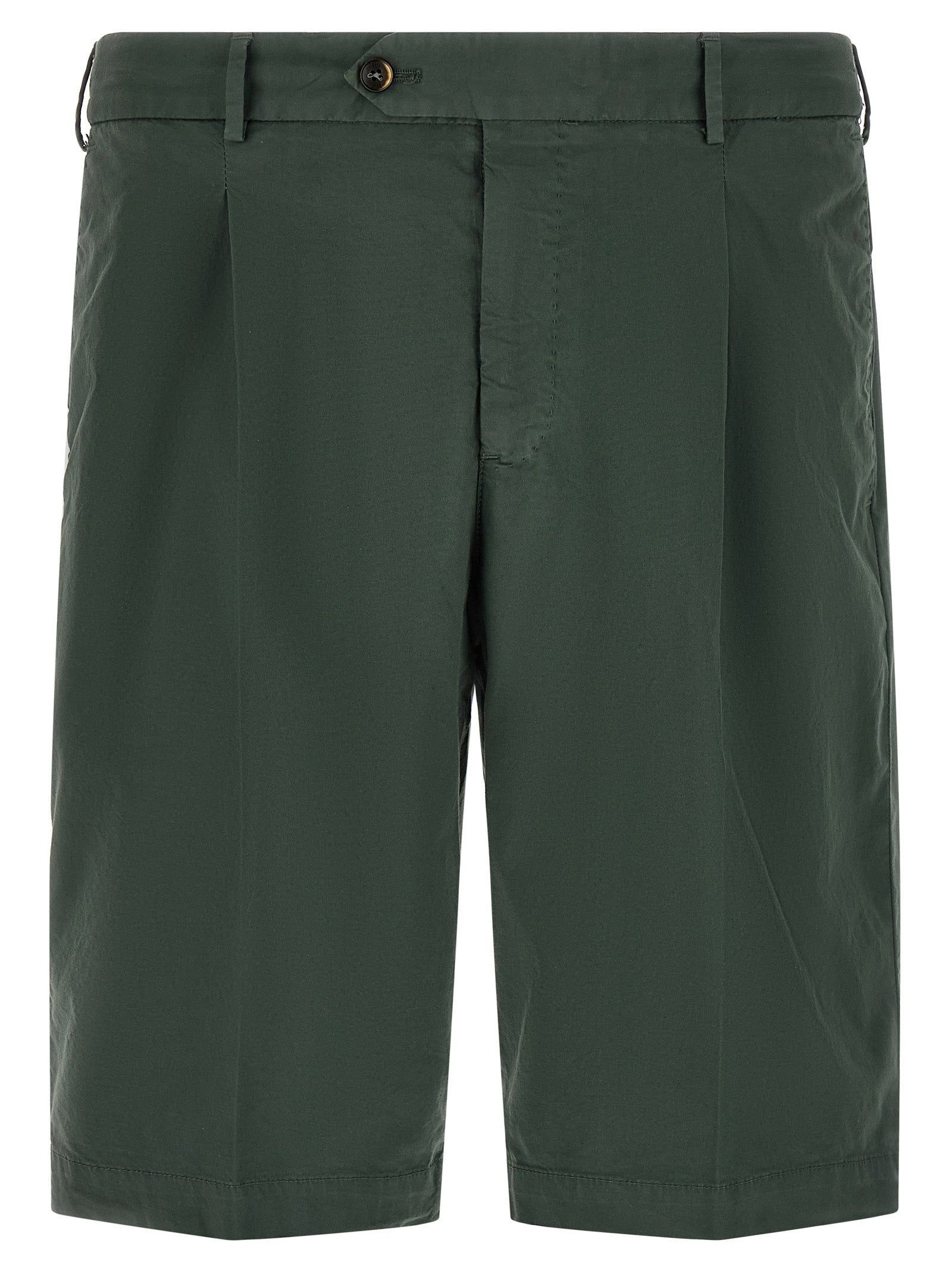 Bermuda Shorts by PT Torino for men in stretch cotton bicolour & green presents a sleek silhouette, featuring a sleek straight-leg & regular-fit with a refined short and a sophisticated .