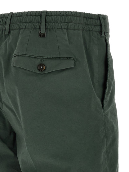 Bermuda Shorts by PT Torino for men in stretch cotton bicolour & green features an nuanced silhouette, showcasing a nuanced straight-leg & regular-fit with a short cut and for a sophisticated, premium finish.