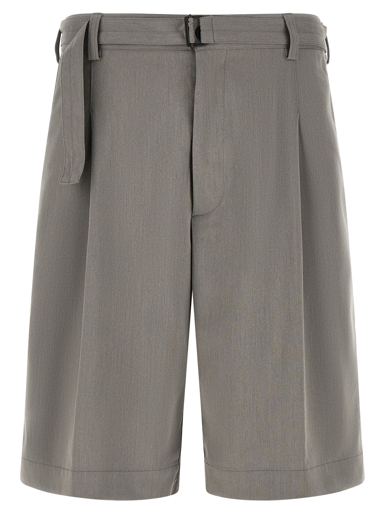 Bermuda Shorts by CELLAR DOOR for men in viscose & polyester gray features a sartorial silhouette, showcasing a sartorial and short with a sophisticated for a sartorial look.