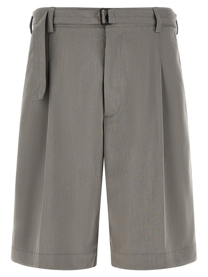 Bermuda Shorts by CELLAR DOOR for men in viscose & polyester gray features a sartorial silhouette, showcasing a sartorial and short with a sophisticated for a sartorial look.