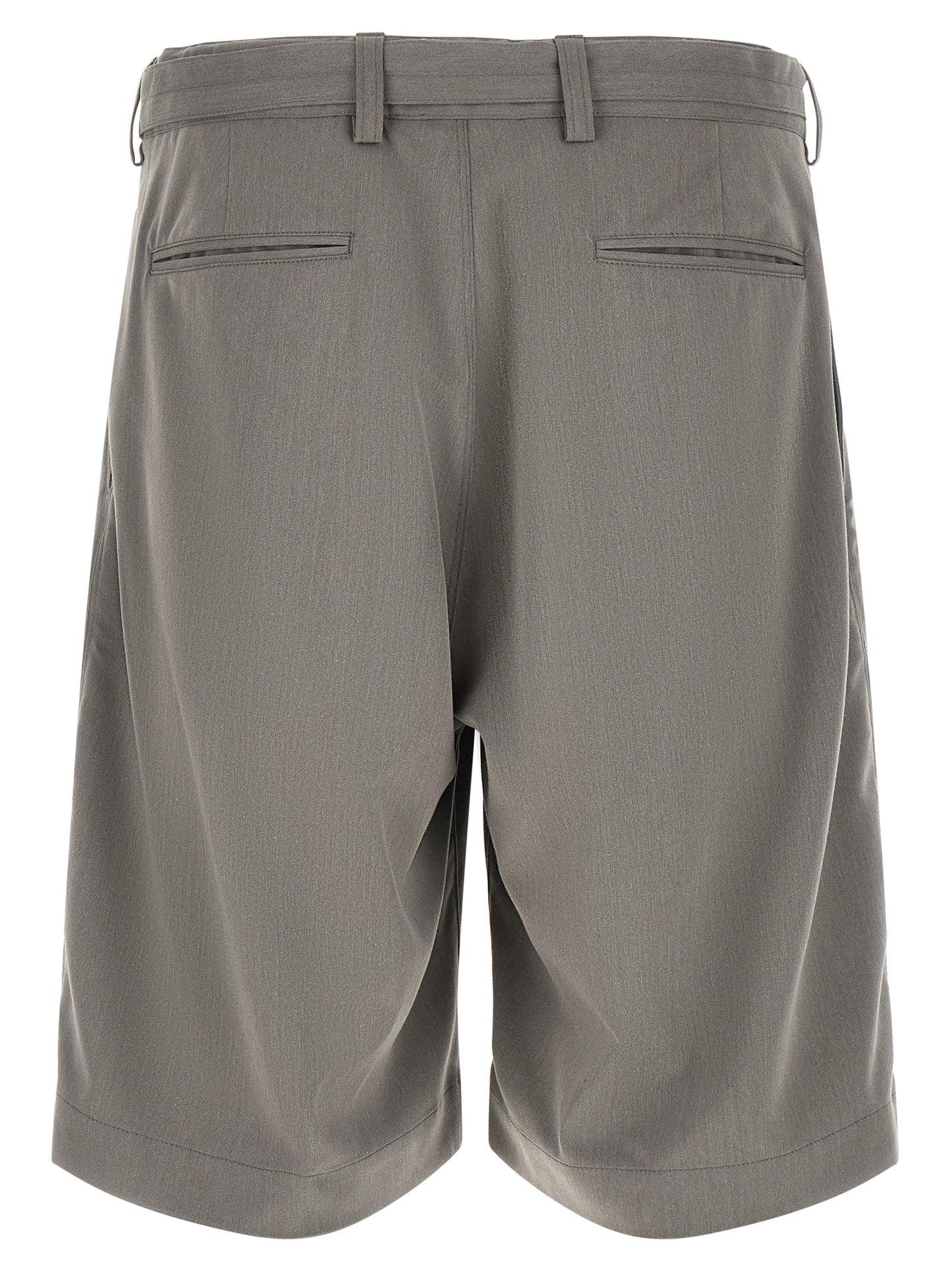 Bermuda Shorts by CELLAR DOOR for men in viscose & polyester gray features an nuanced silhouette, showcasing a nuanced with a short cut and for a sophisticated, premium finish.