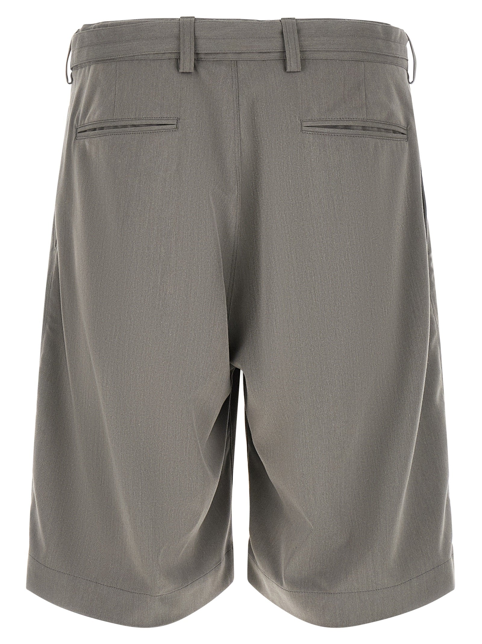 Bermuda Shorts by CELLAR DOOR for men in viscose & polyester gray features an nuanced silhouette, showcasing a nuanced with a short cut and for a sophisticated, premium finish.
