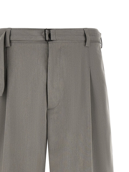 Bermuda Shorts by CELLAR DOOR for men in viscose & polyester gray features an tailored silhouette, showcasing a tailored with a short and for a sophisticated look.
