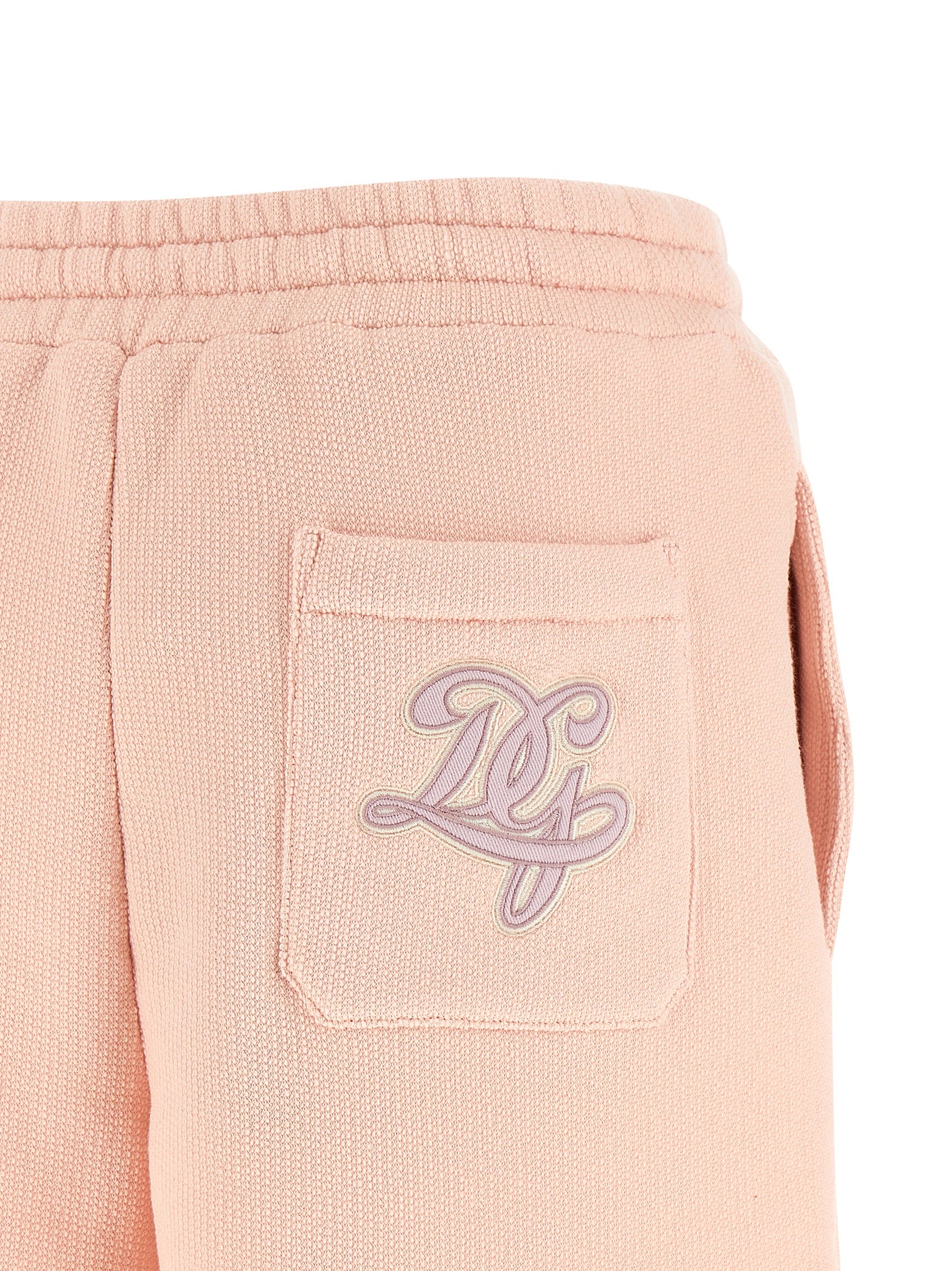 Bermuda Shorts by Dolce & Gabbana for women in cotton terry cloth multicolor & pink features a sartorial silhouette, showcasing a sartorial and short with a sophisticated for a sartorial look.